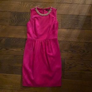 Cynthia Steffe jeweled collar magenta dress size 4